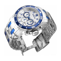 Invicta Men's Chronograph Watch - Pro Diver Silver Dial Two Tone SS Bracelet | 37691 ,