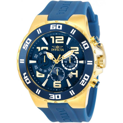 Invicta Men's Chronograph Watch - Pro Diver Two Tone Case Blue Strap | 30938 ,