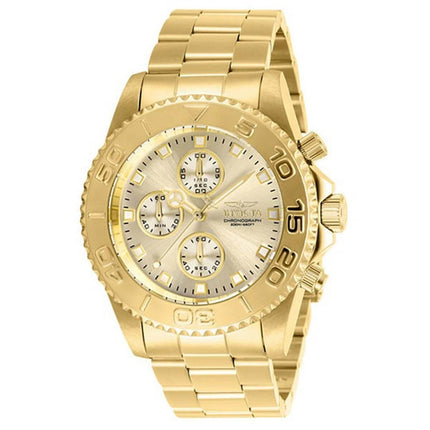 Invicta Men's Chronograph Watch - Pro Diver Yellow Gold Steel Bracelet | 28683 ,