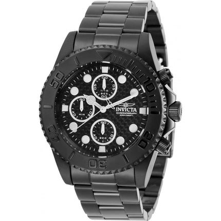 Invicta Men's Chronograph Watch - Pro Diver Zager Exclusive Black Bracelet | 33051 ,