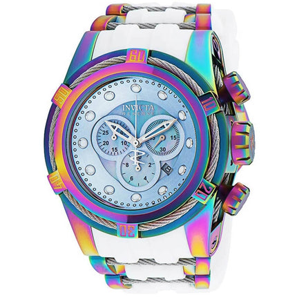 Invicta Men's Chronograph Watch - Reserve Bolt Zeus Light Blue MOP Dial | 33395 ,