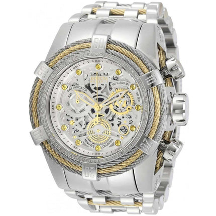 Invicta Men's Chronograph Watch - Reserve Bolt Zeus Silver Bracelet Diamond | 30066 ,