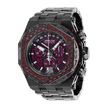 Invicta Men's Chronograph Watch - Reserve Carbon Hawk Burgundy and Black Dial | 38919 ,