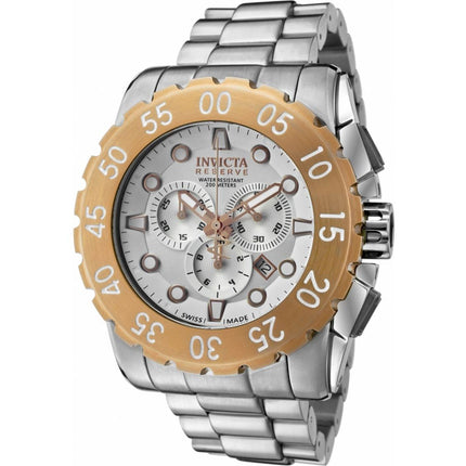 Invicta Men's Chronograph Watch - Reserve Diver Silver Dial Steel Bracelet | 1958 ,