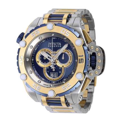 Invicta Men's Chronograph Watch - Reserve Flying Fox Gold, Silver, Blue Dial | 39549 ,