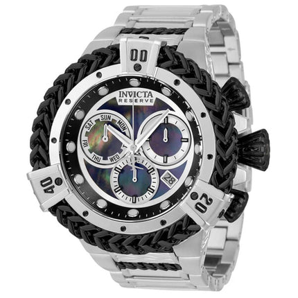 Invicta Men's Chronograph Watch - Reserve Hercules Black and Silver Bracelet | 33709 ,