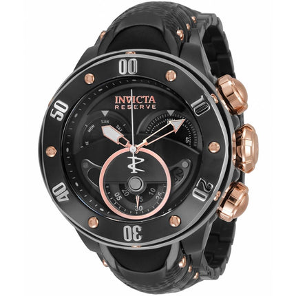 Invicta Men's Chronograph Watch - Reserve Rotating Bezel Black Dial Bracelet | 33374 ,