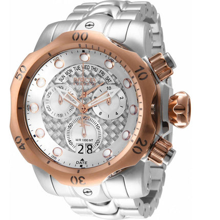 Invicta Men's Chronograph Watch - Reserve Venom Silver Glass Fiber Dial | 33713 ,