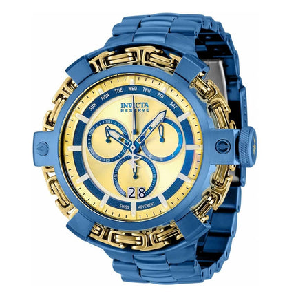 Invicta Men's Chronograph Watch - Reserve Wolf King Blue and Gold Tone Dial | 36188 ,