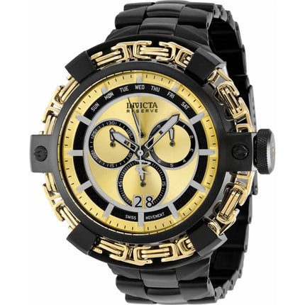 Invicta Men's Chronograph Watch - Reserve Wolf King Quartz Black Bracelet | 36189 ,