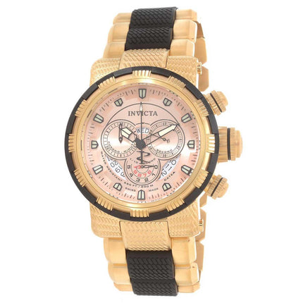 Invicta Men's Chronograph Watch - Reserve Yellow Steel & Black Polyurethane Bracelet ,