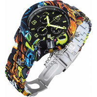 Invicta Men's Chronograph Watch - Russian Diver Black Dial Steel Bracelet | 34490 ,