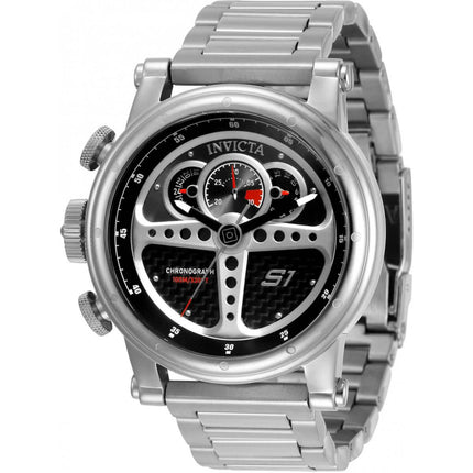 Invicta Men's Chronograph Watch - S1 Rally Black and Silver Dial Bracelet | 30575 ,