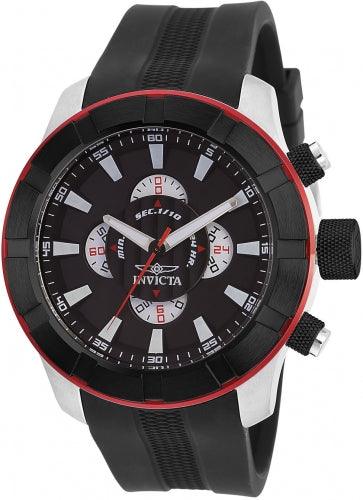 Invicta Men's Chronograph Watch - S1 Rally Black & White Dial Black Strap | 18610 ,
