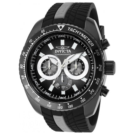 Invicta Men's Chronograph Watch - S1 Rally Grey and Black Dial Rubber Strap | 36303 ,
