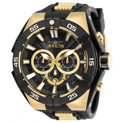 Invicta Men's Chronograph Watch - S1 Rally Quartz Black and Gold Dial Strap | 28871 ,