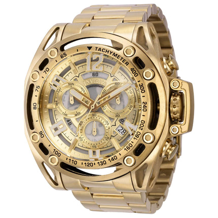 Invicta Men's Chronograph Watch - S1 Rally Quartz Gold Tone Semi-Skeleton Dial | 39144 ,