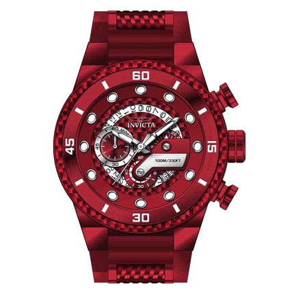 Invicta Men's Chronograph Watch - S1 Rally Quartz Red and Burgundy Strap | 40752 ,