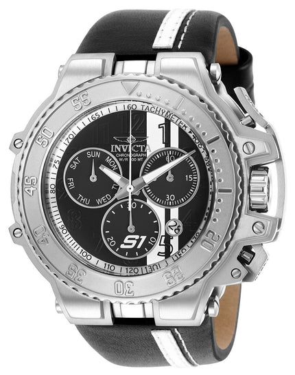 Invicta Men's Chronograph Watch - S1 Rally Quartz White & Black Dial Strap | 28395 ,