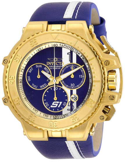 Invicta Men's Chronograph Watch - S1 Rally Quartz White & Blue Dial Strap | 28396 ,