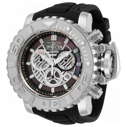 Invicta Men's Chronograph Watch - Sea Hunter Black MOP and Silver Tone Dial | 32638 ,