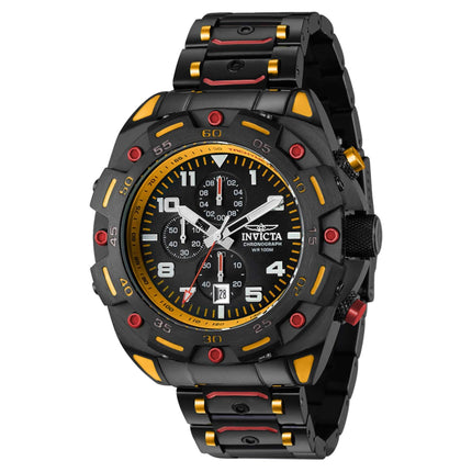 Invicta Men's Chronograph Watch - Sea Monster Red, Orange, Black Bracelet | 37801 ,