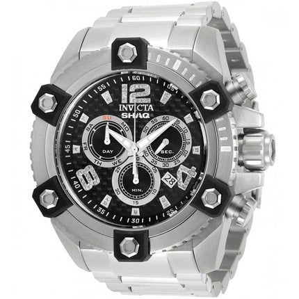 Invicta Men's Chronograph Watch - Shaq Black Dial Stainless Steel Bracelet | 33714 ,