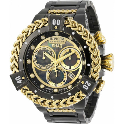 Invicta Men's Chronograph Watch - Shaq Black MOP and Gold Tone Dial Bracelet | 33413 ,