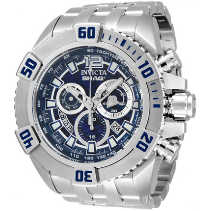 Invicta Men's Chronograph Watch - Shaq Blue and Silver Tone Dial Bracelet | 33766 ,