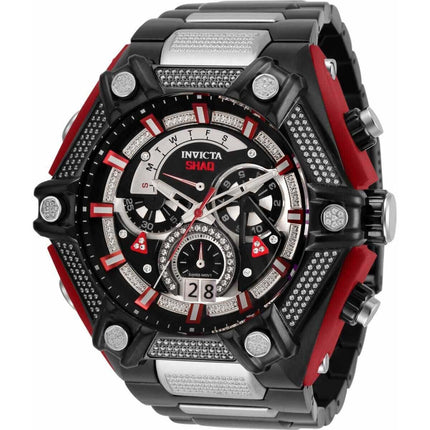 Invicta Men's Chronograph Watch - Shaq Quartz Black and Silver Dial Diamond | 33686 ,