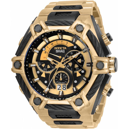 Invicta Men's Chronograph Watch - Shaq Quartz Black and Yellow Gold Bracelet | 33681 ,