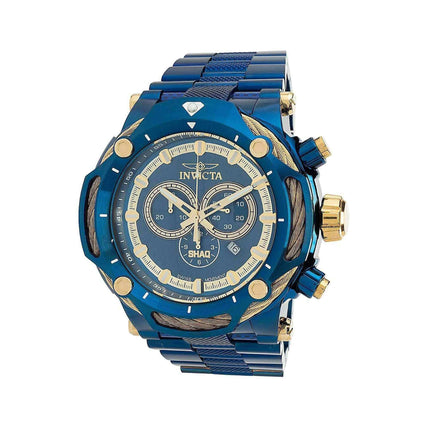 Invicta Men's Chronograph Watch - Shaq Quartz Blue and Gold Tone Dial Bracelet | 37022 ,