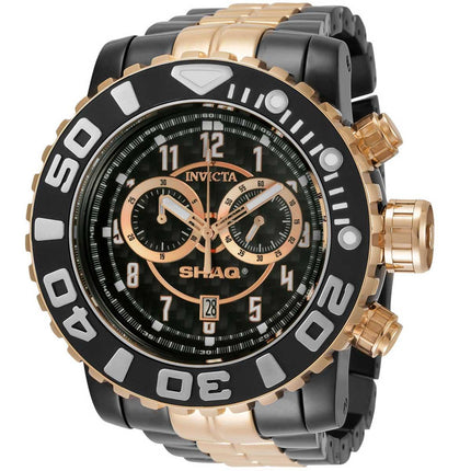 Invicta Men's Chronograph Watch - Shaq Two Tone Black and Rose Gold Bracelet | 33754 ,