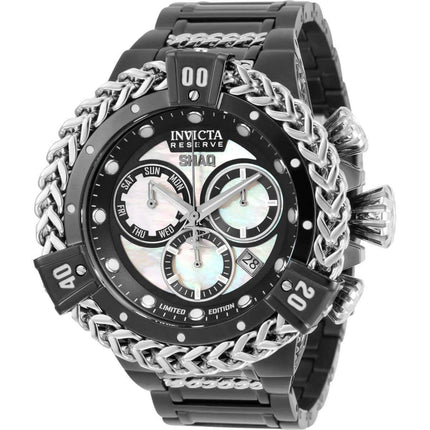 Invicta Men's Chronograph Watch - Shaq White MOP and Black Dial Bracelet | 33412 ,