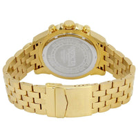 Invicta Men's Chronograph Watch - Signature Black Dial Yellow Gold Bracelet | 7474 ,