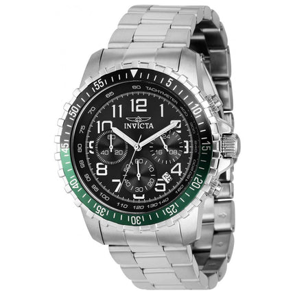 Invicta Men's Chronograph Watch - Specialty Black and Green Bezel Bracelet | 39125 ,