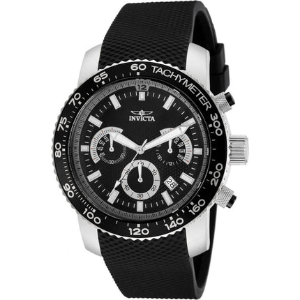 Invicta Men's Chronograph Watch - Specialty Black Dial Rubber Strap | 11291 ,