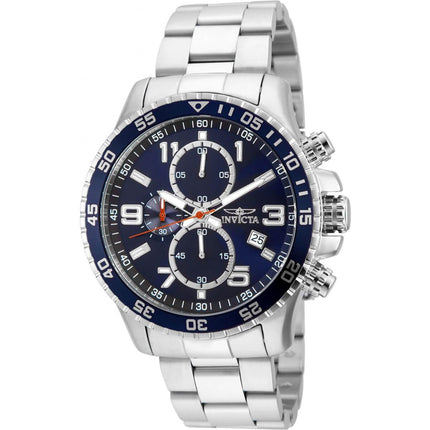 Invicta Men's Chronograph Watch - Specialty Blue Dial Silver Tone Bracelet | 30688 ,