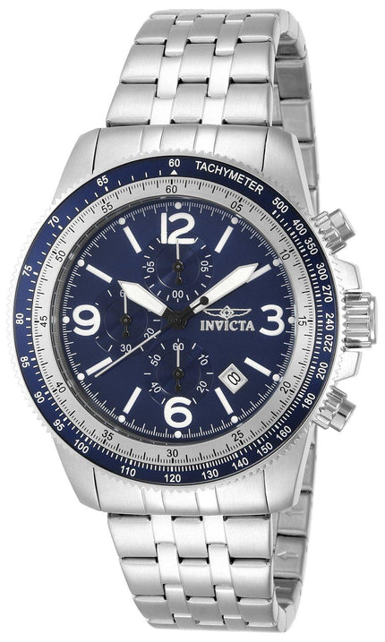 Invicta Men's Chronograph Watch - Specialty Blue Dial Stainless Steel Bracelet | 13961 ,