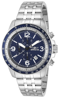 Invicta Men's Chronograph Watch - Specialty Blue Dial Stainless Steel Bracelet | 13961 ,