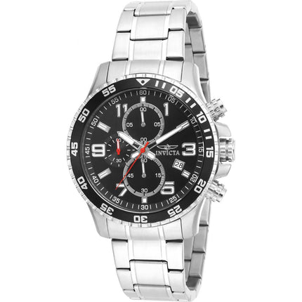 Invicta Men's Chronograph Watch - Specialty Quartz Black Dial Steel Bracelet | 16931 ,