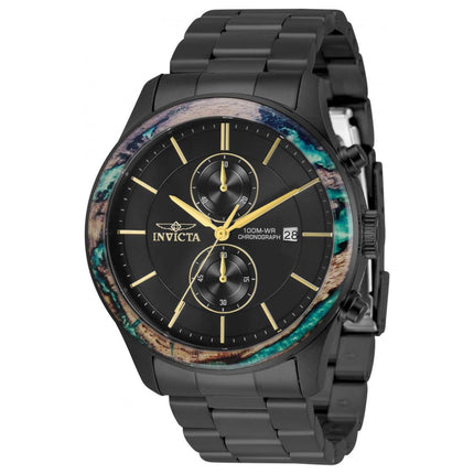 Invicta Men's Chronograph Watch - Specialty Quartz Black Steel Bracelet | 34063 ,