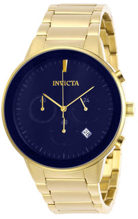 Invicta Men's Chronograph Watch - Specialty Quartz Blue Dial Yellow Gold Steel | 29482 ,