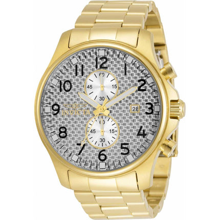 Invicta Men's Chronograph Watch - Specialty Silver Carbon Fiber Dial Bracelet | 34032 ,