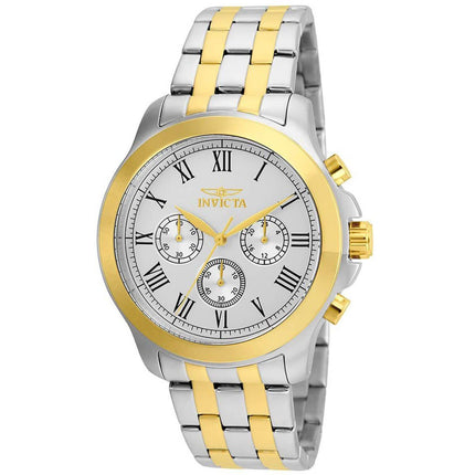 Invicta Men's Chronograph Watch - Specialty Silver Tone Dial Bracelet | 21659 ,