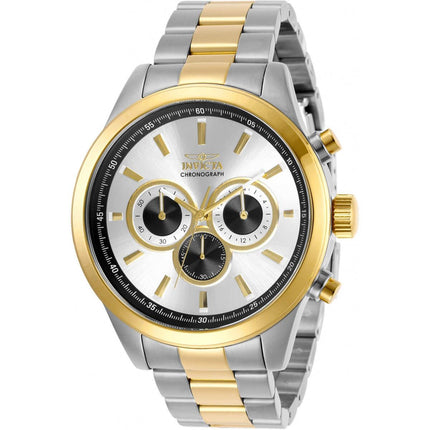 Invicta Men's Chronograph Watch - Specialty Silver Tone Dial Two Tone Bracelet | 29172 ,