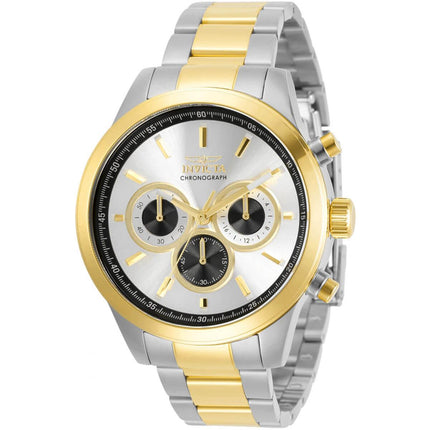 Invicta Men's Chronograph Watch - Specialty Silver Tone Dial Two Tone Bracelet | 30982 ,