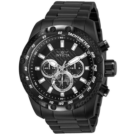 Invicta Men's Chronograph Watch - Speedway Black and Silver tone Dial Bracelet | 28660 ,