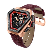 Invicta Men's Chronograph Watch - Speedway Black Dial Red Stingray Strap | 35303 ,