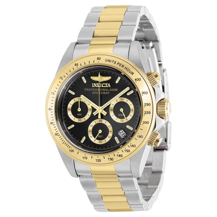 Invicta Men's Chronograph Watch - Speedway Black Dial Two Tone Bracelet | 37172 ,
